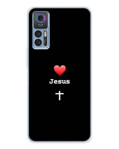 Чехол для TCL 30 с картинкой «Сердце - Jesus»
