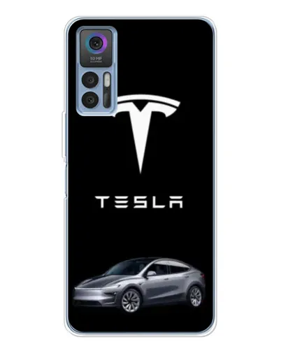 Чохол для TCL 30 з картинкою «Tesla Model Y»
