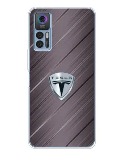 Чохол для TCL 30 з картинкою «Металева текстура Tesla»