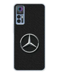 Чехол для TCL 30 с картинкой «Карбоновый Mercedes стиль»