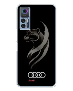 Чохол для TCL 30 з картинкою «Графіка — пантера та Audi»