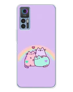 Чохол для TCL 30 з картинкою «Веселкові Пушини»