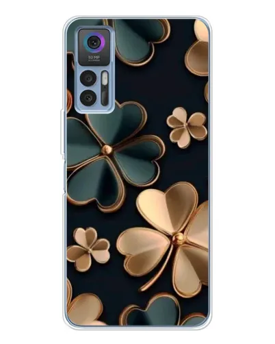 Чехол для TCL 30 с картинкой «Клевер в золоте»
