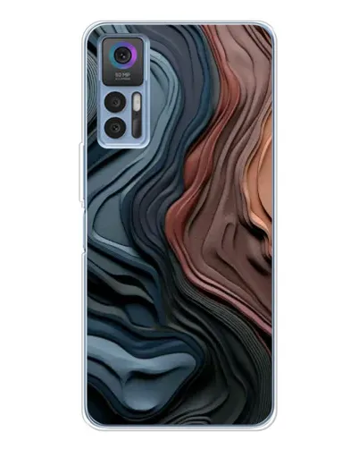 Чехол для TCL 30 с картинкой «Цветные волны каньона»