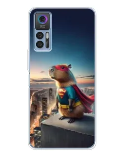 Чехол для TCL 30 с картинкой «Капи-мен супергерой»