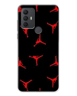 Чохол для TCL 306 з картинкою «Jordan Red Pattern»
