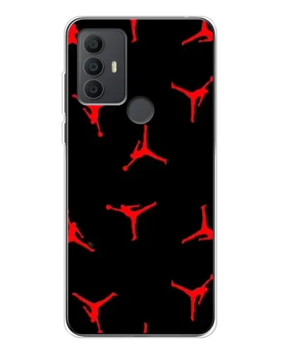 Чохол для TCL 306 з картинкою «Jordan Red Pattern»