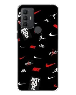 Чохол для TCL 306 з картинкою «Nike Mix Pattern»