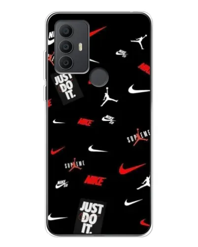 Чохол для TCL 306 з картинкою «Nike Mix Pattern»