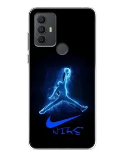 Чохол для TCL 306 з картинкою «Jordan Neon Blue»