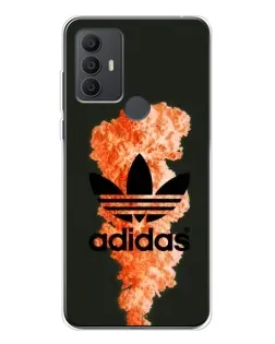 Чохол для TCL 306 з картинкою «Помаранчевий дим Adidas»