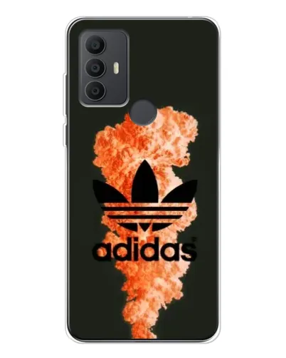 Чохол для TCL 306 з картинкою «Помаранчевий дим Adidas»
