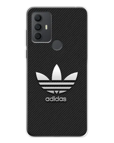 Чохол для TCL 306 з картинкою «Adidas Карбонова текстура»