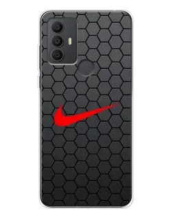 Чохол для TCL 306 з картинкою «Nike — карбонова сітка»