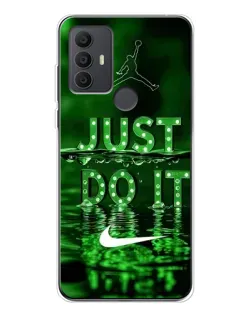 Чохол для TCL 306 з картинкою «Зелений неоновий Nike»