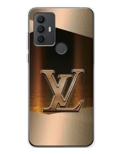 Чохол для TCL 306 з картинкою «LV — золоте сяйво»