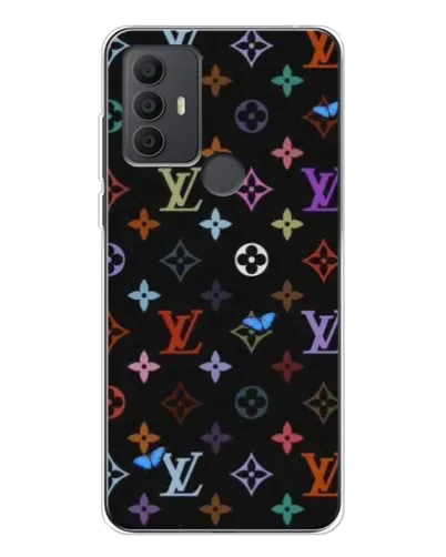 Чохол для TCL 306 з картинкою «Кольорова монограма LV»