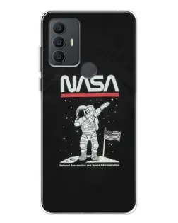 Чохол для TCL 306 з картинкою «NASA — крокуємо по Місяцю»