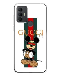 Чохол для TCL 306 з картинкою «Міккі Маус Gucci — смуги»