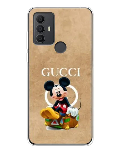Чохол для TCL 306 з картинкою «Міккі Маус Gucci — крафт»