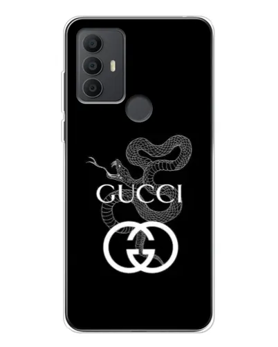 Чохол для TCL 306 з картинкою «Gucci — срібна змія»