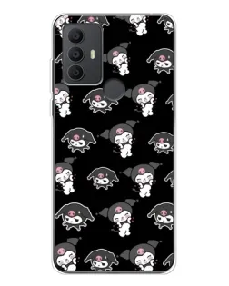 Чехол для TCL 306 с картинкой «Черный паттерн Kuromi» Чехол для TCL 306 с картинкой «Черный паттерн Kuromi»