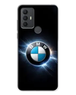 Чехол для TCL 306 с картинкой «BMW — неоновое сияние»
