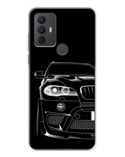 Чехол для TCL 306 с картинкой «Темный силуэт BMW»