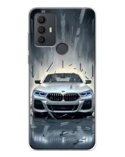 Чехол для TCL 306 с картинкой «BMW в свете фар»