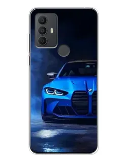 Чехол для TCL 306 с картинкой «Голубая BMW M4»