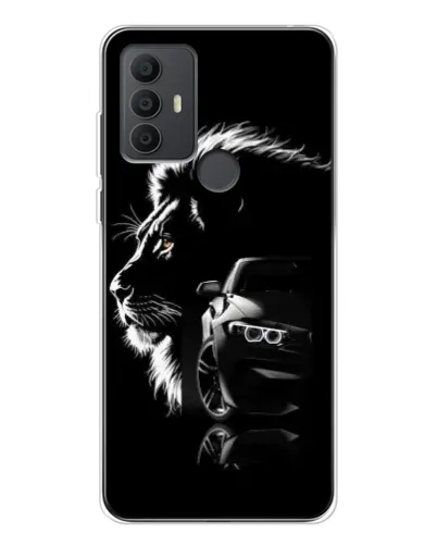 Чехол для TCL 306 с картинкой «BMW и лев» Чехол для TCL 306 с картинкой «BMW и лев»