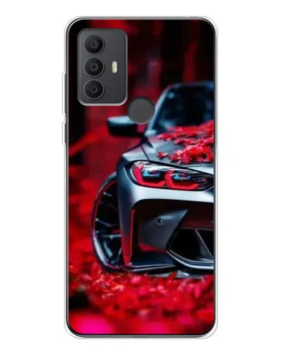 Чехол для TCL 306 с картинкой «Спортивная BMW и цветы» Чехол для TCL 306 с картинкой «Спортивная BMW и цветы»