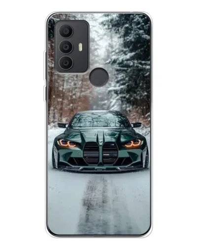 Чехол для TCL 306 с картинкой «BMW в зимнем лесу» Чехол для TCL 306 с картинкой «BMW в зимнем лесу»