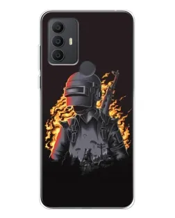 Чохол для TCL 306 з картинкою «PUBG — вогняний силует»