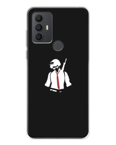 Чохол для TCL 306 з картинкою «PUBG — силует воїна»