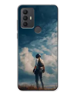 Чохол для TCL 306 з картинкою «Герой PUBG на скелі»