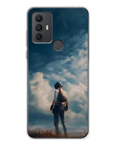 Чохол для TCL 306 з картинкою «Герой PUBG на скелі»