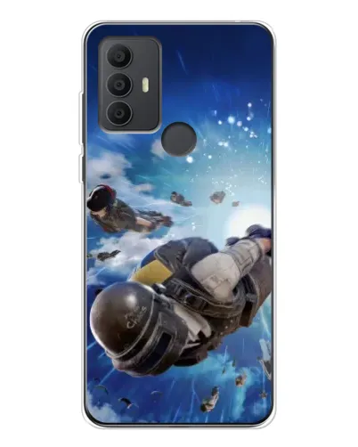 Чохол для TCL 306 з картинкою «Десант PUBG — стрибок»