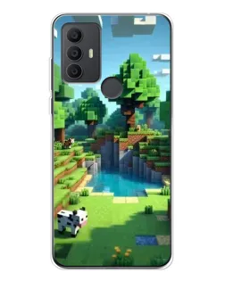 Чохол для TCL 306 з картинкою «Minecraft літній день»