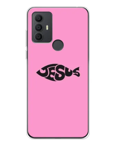 Чохол для TCL 306 з картинкою «Рожевий символ Jesus»
