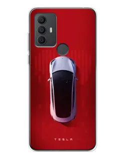 Чохол для TCL 306 з картинкою «Tesla Top View»