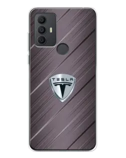 Чохол для TCL 306 з картинкою «Металева текстура Tesla»
