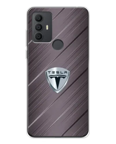 Чохол для TCL 306 з картинкою «Металева текстура Tesla»