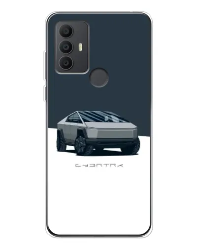 Чохол для TCL 306 з картинкою «Сріблястий Cybertruck Tesla»