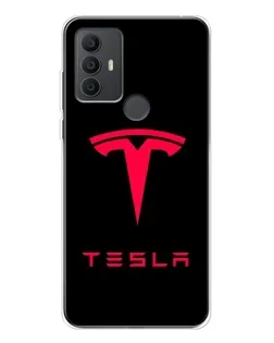 Чохол для TCL 306 з картинкою «Tesla Red Logo»
