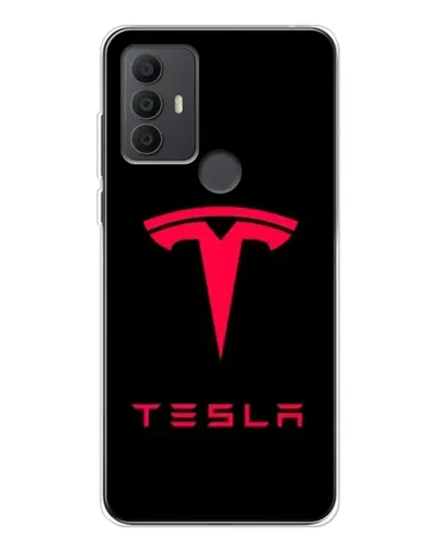 Чохол для TCL 306 з картинкою «Tesla Red Logo»