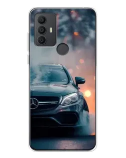 Чехол для TCL 306 с картинкой «Mercedes — ночной город»
