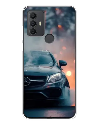 Чехол для TCL 306 с картинкой «Mercedes — ночной город»