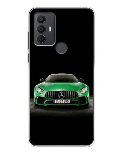 Чехол для TCL 306 с картинкой «Mercedes — неоновый лого»