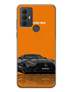 Чехол для TCL 306 с картинкой «Оранжевый Mercedes AMG»